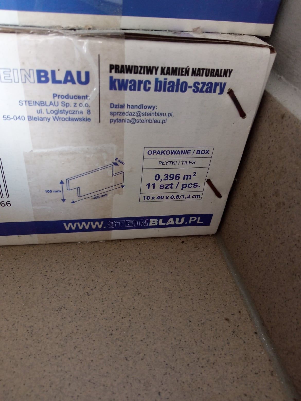 Kamień elewacja Kwarcyt biało szary
