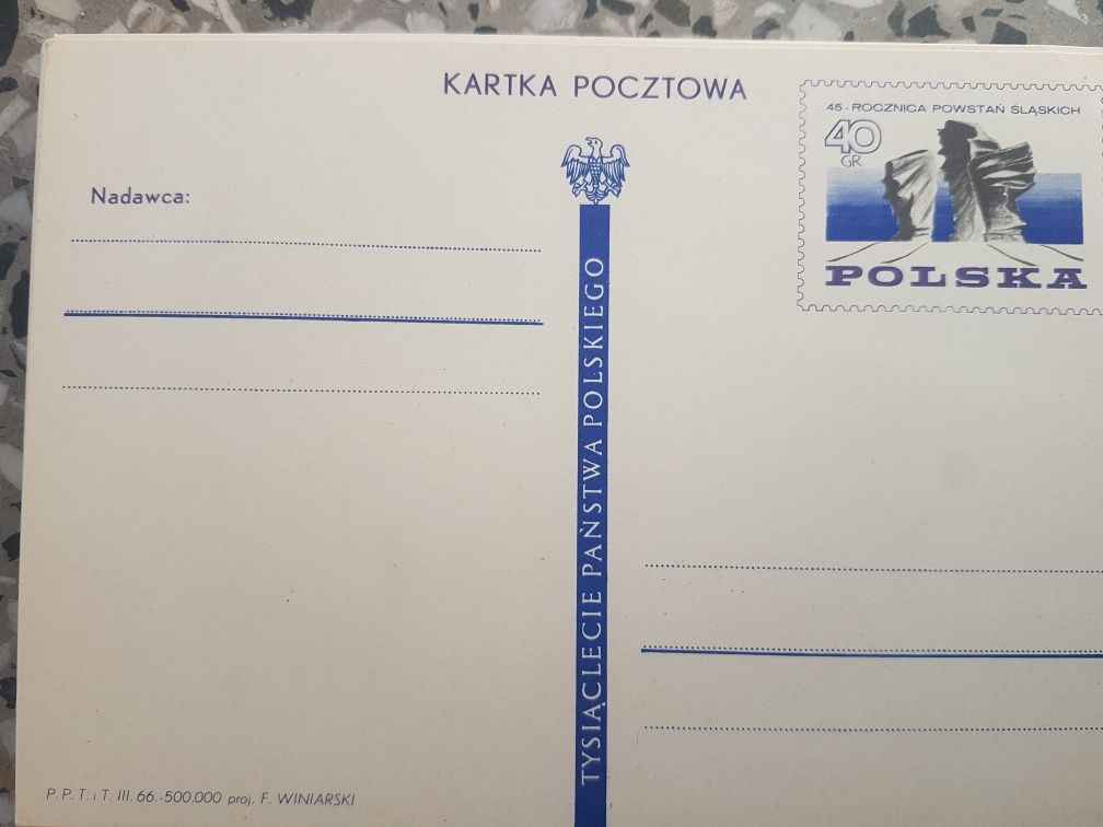 Kolekcja polskich kartek pocztowych lata 60-te i 70-te XX wieku