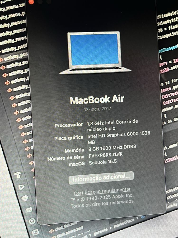 Mac air i5 512gb 8gb ram