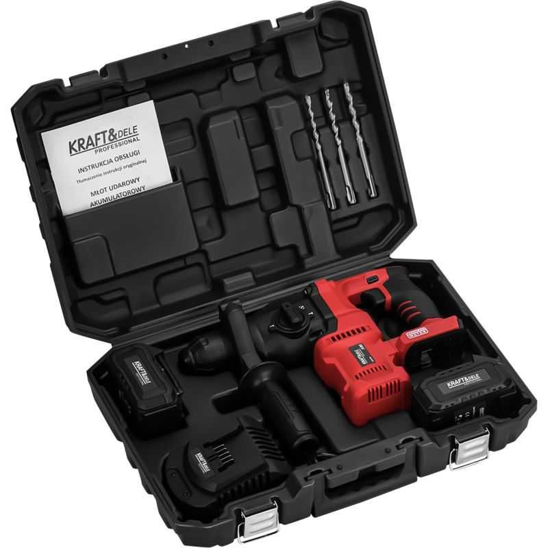 KRAFT&DELE Młot Udarowy Akumulatorowy 21v 3.5j 2xBateria 4ah KD3190