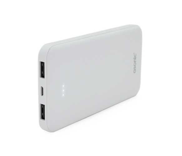 Powerbank ASONIC AS-P10 10000mAh, Output 2USB, White, (215g), Blister