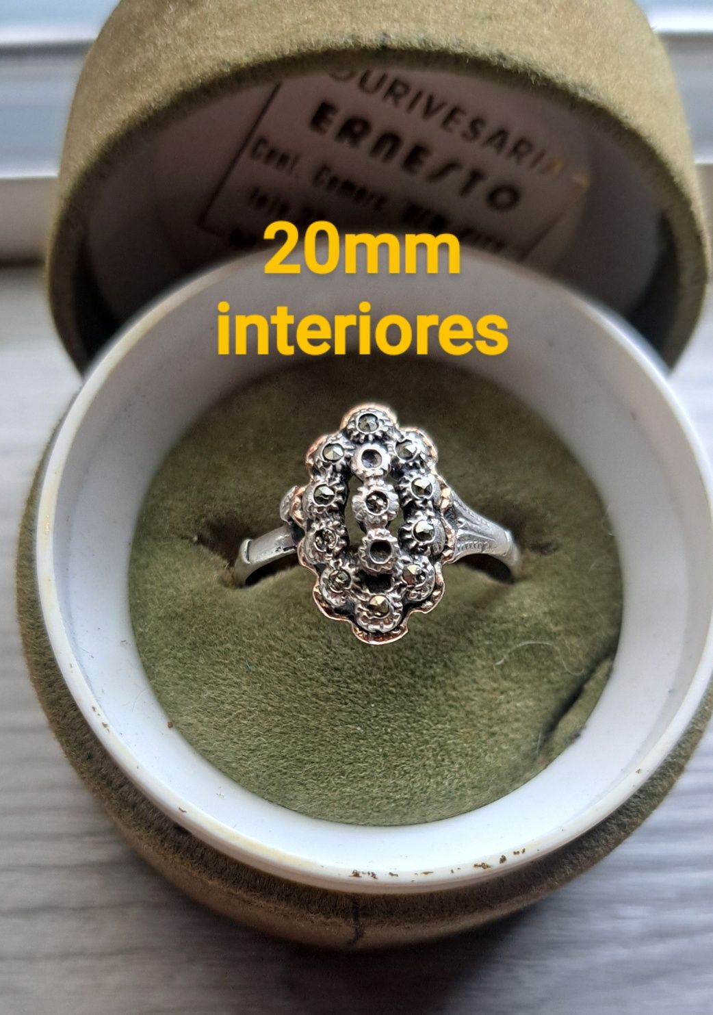 Aneis vintage prata e ouro .