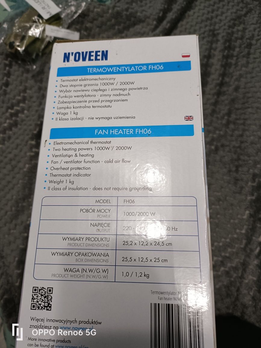 Termowentylator N'oveen FH-06 2000 W