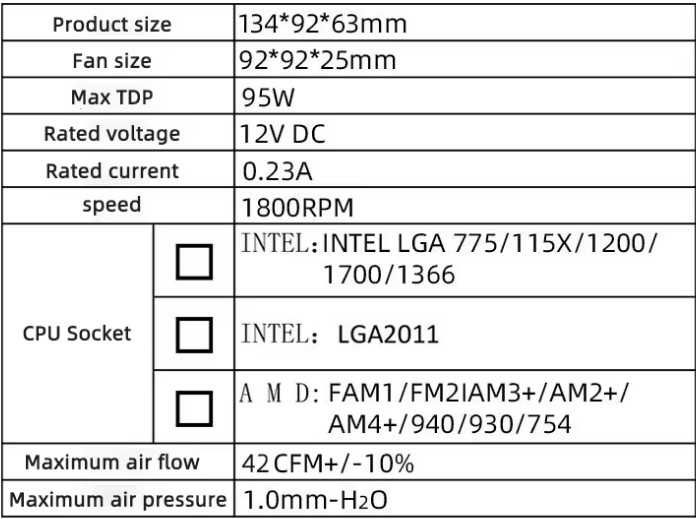 Кулер для процессора TEUCER V90, бесшумный вентилятор RGB, Intel, AMD