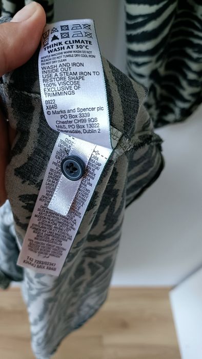 Sukienka długa maxi szmijzerka szerokie rękawy wiskoza 44 XXL