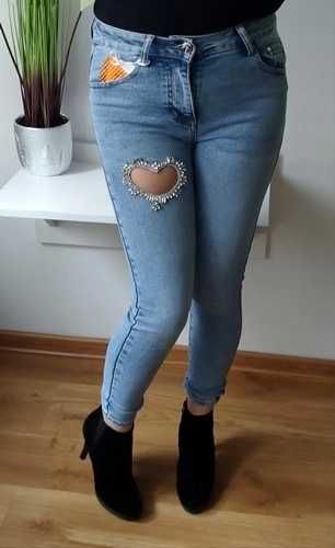 Rewelacyjne jeansy damskie, Serce z cyrkonii