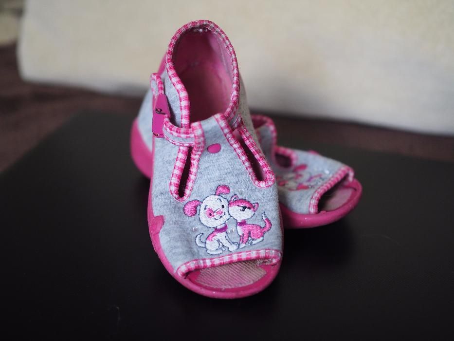Sandałki Befado szare dziewczęce, rozm. 22. Zadbane, z systemem flexi!