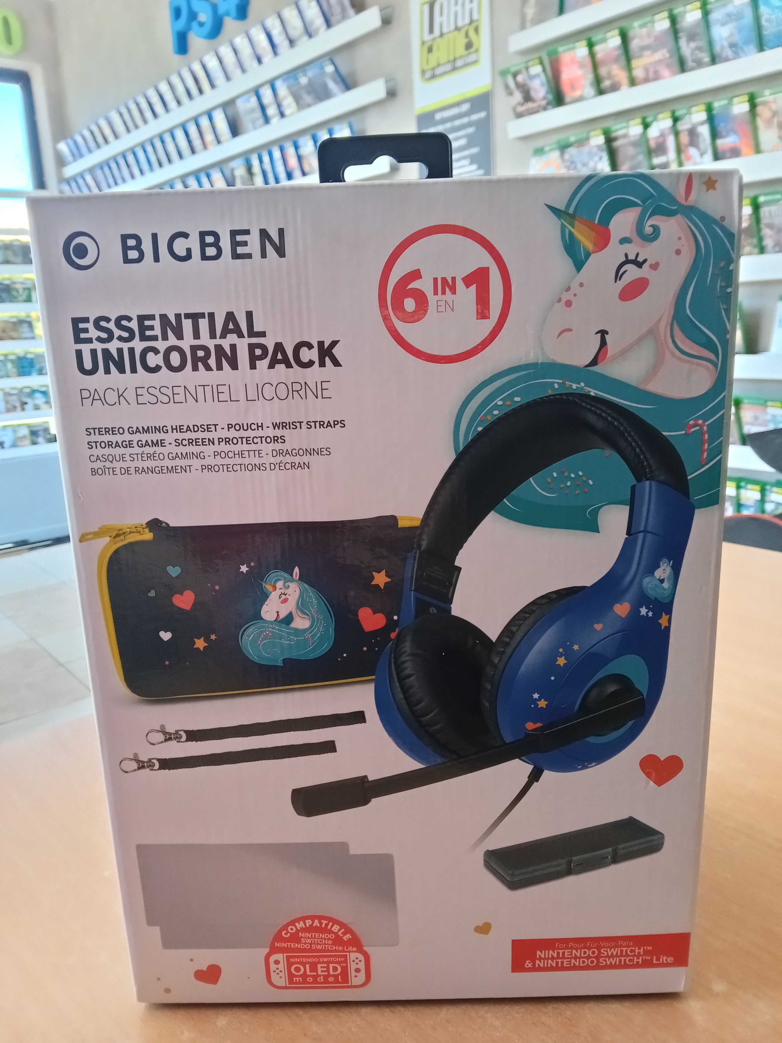 NACON 6 IN 1 UNICORN słuchawki headset Pack na Nintendo Switch i Lite