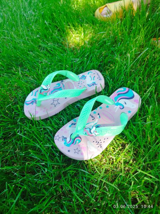 Літні шльопанці в'єтнамки havaianas тапочки взуття для дівчинки 15.5 с