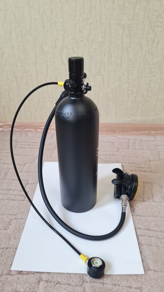 Мини акваланг Набор Dideep X5000 Pro Black, кислородный баллон 2 литра