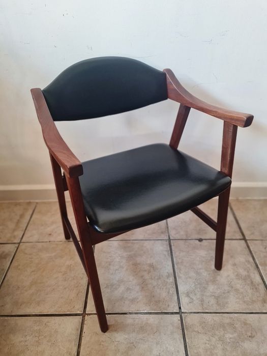 Krzesło tekowe do biurka proj.Arnta Lande dla Stokke,Norwegia, mid-c