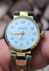 Часы "Чайка" chaika с ремешком, made in USSR, позолота