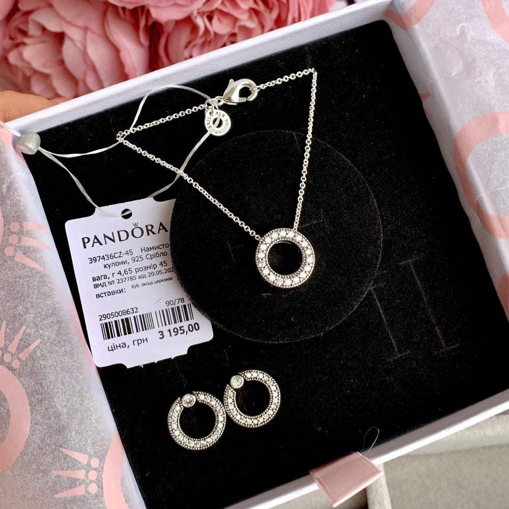 Сережки Pandora Пандора/ Серьги Pandora оригінал/ нові срібло гвоздики