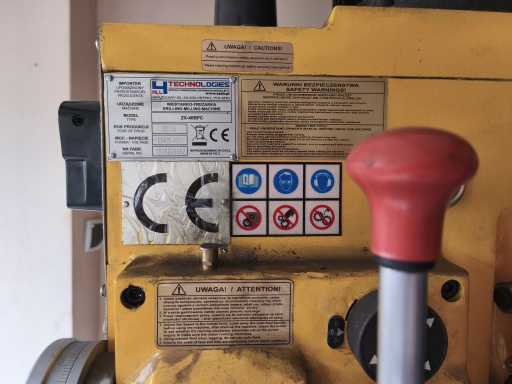 wiertarko-frezarka  MODEL ZX40BPC + wiertła i frezy