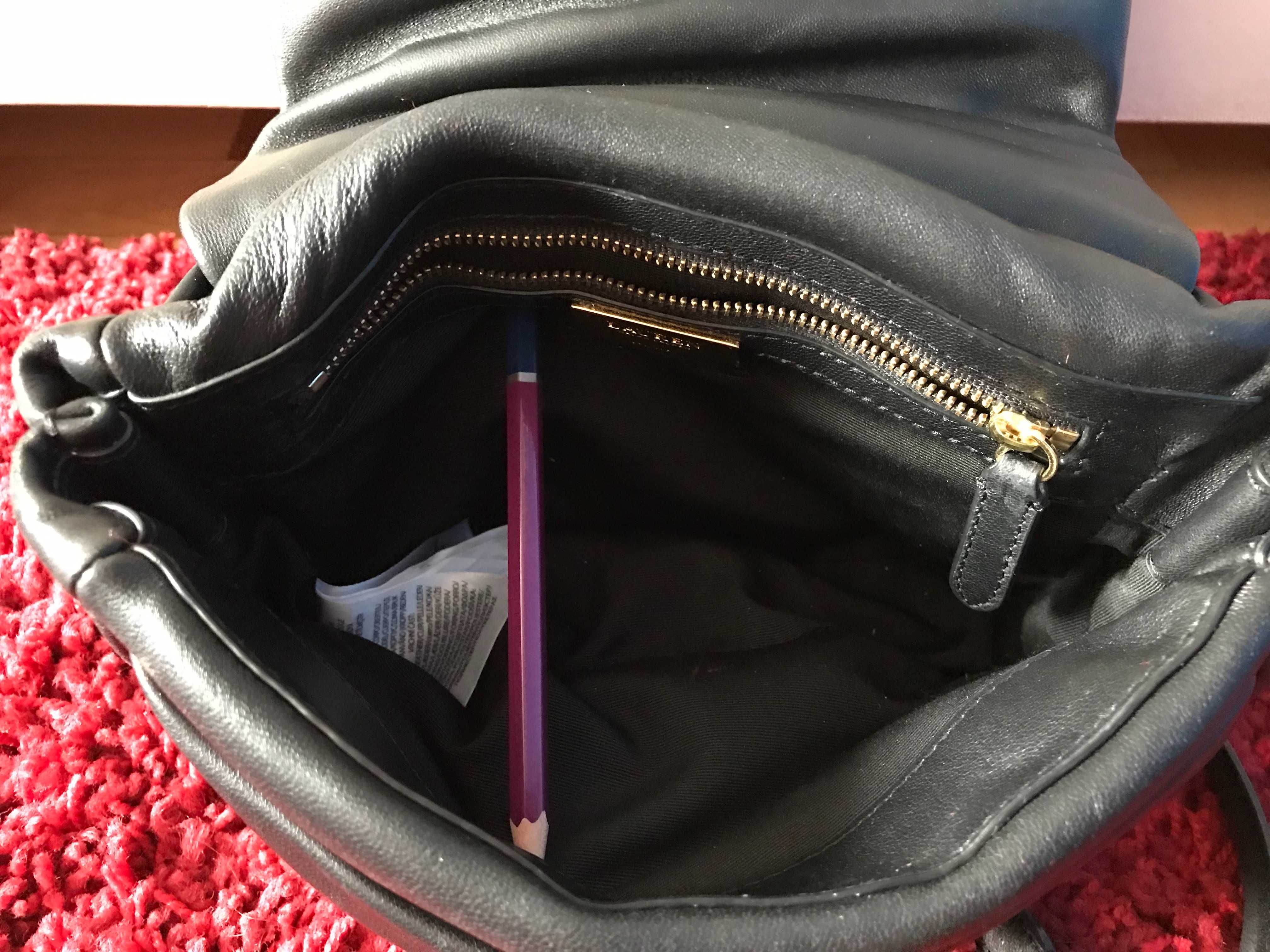 Torebka skórzana Lauren Ralph Lauren PUFD SOPHEE 22 czarna