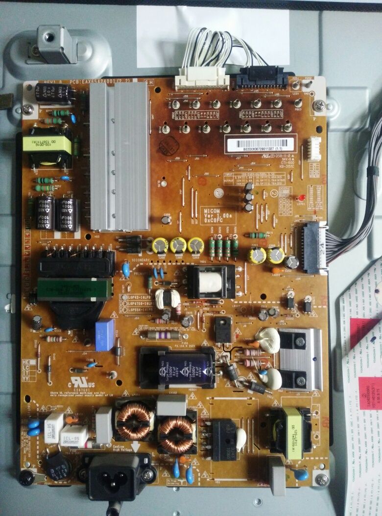 Плата блок питания EAX65424001 от тв LG 42LB690