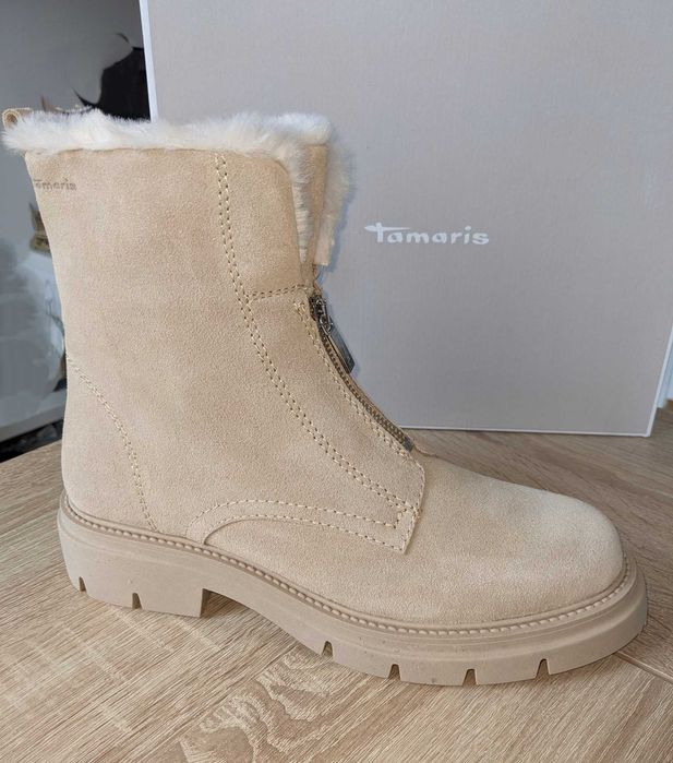 Зимові замшеві чоботи на вовнi Tamaris, p-p 40