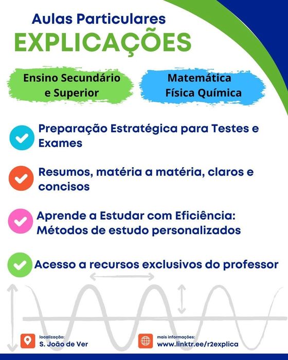 Explicações Presenciais e/ou Online - Várias Disciplinas