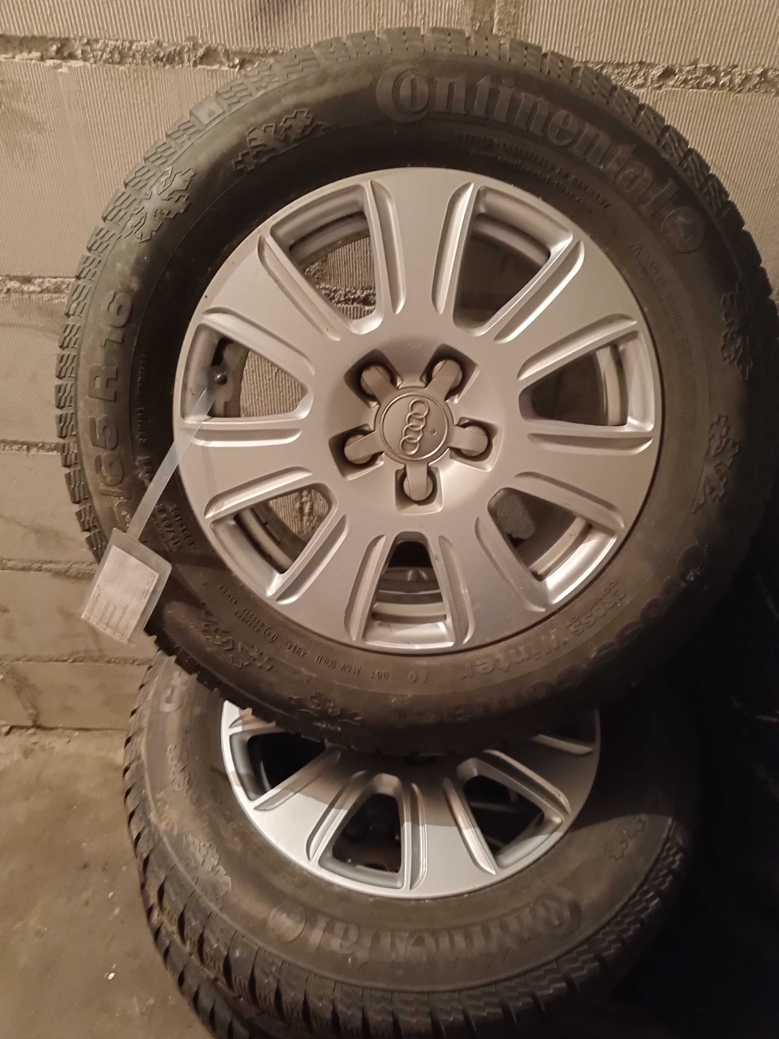 Koła felgi aluminiowe opony Continental 215-65m+s 5×112 r 16 audi A6