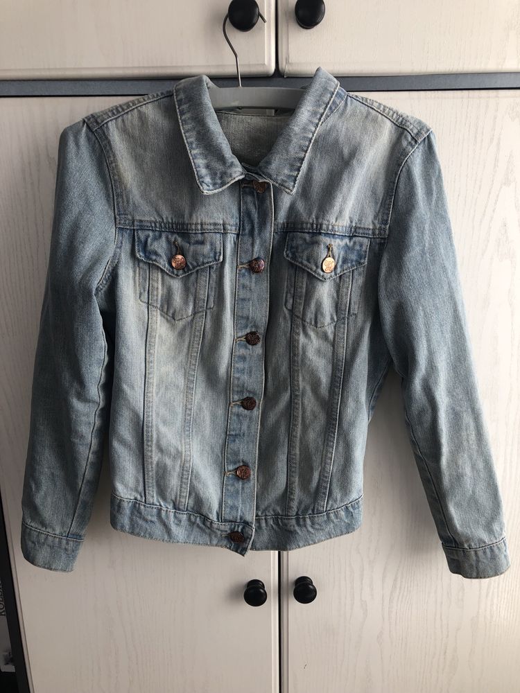 Kurtka jeansowa jasny jeans katana vintage