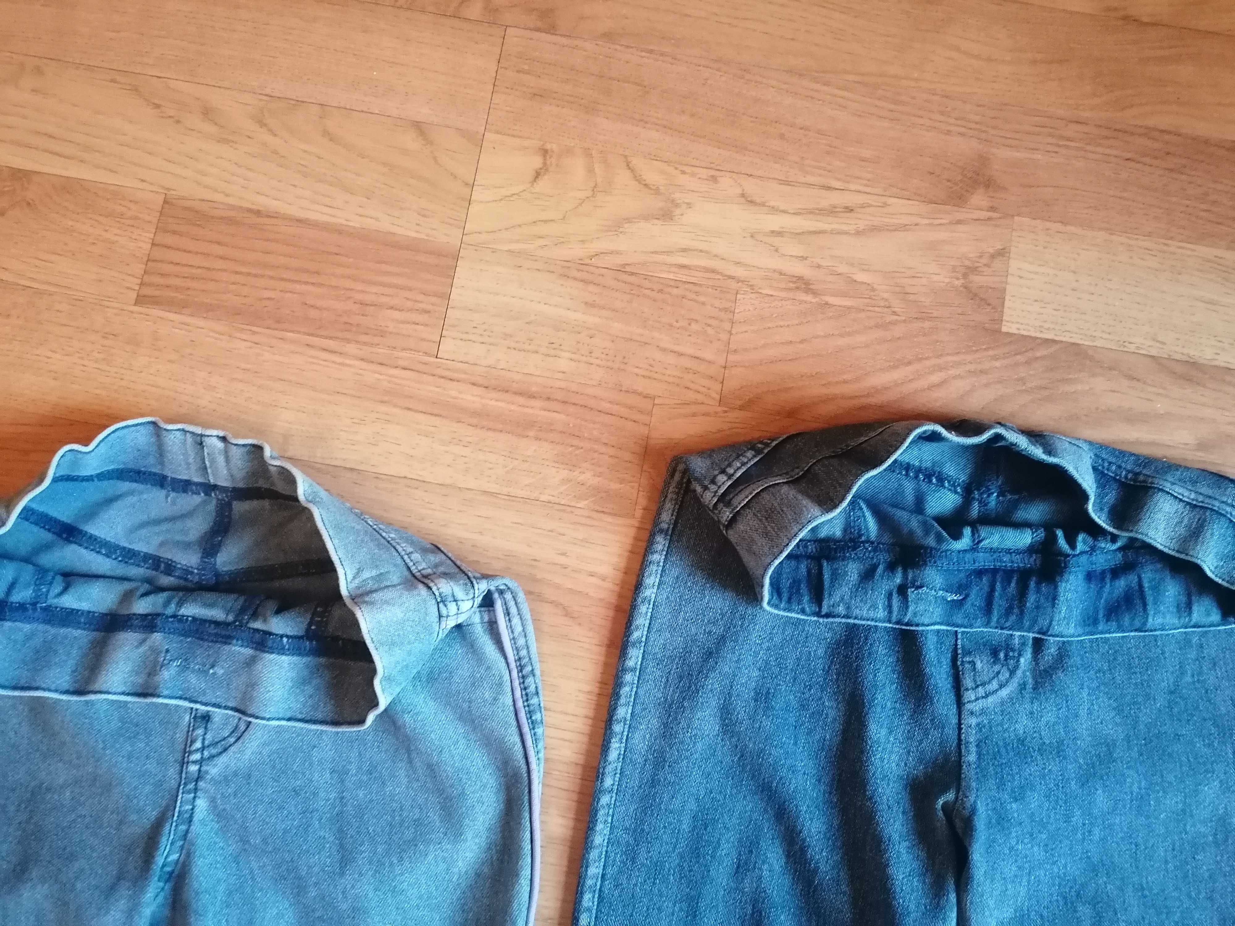 Spodnie 140/146 h&m, elastyczne jeansowe, bluzka Smyk+gratis niebieska