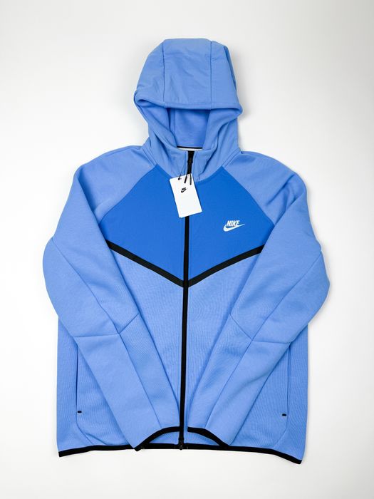Оригінал! Зіп Худі Nike Tech Fleece (блакитне) (L) Новий з бірками!