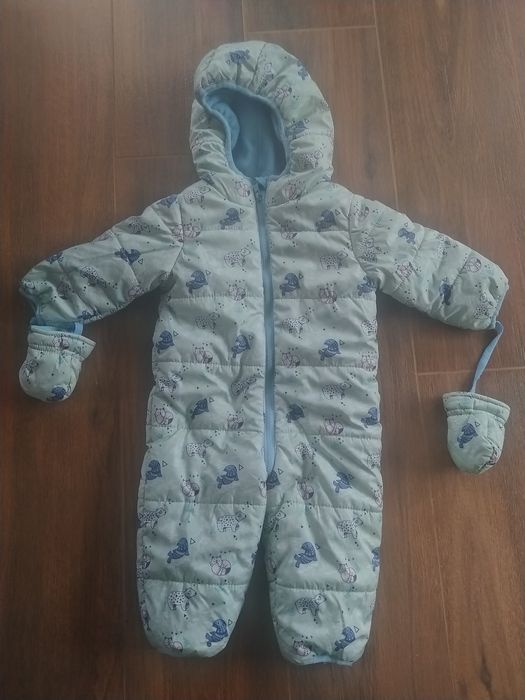 Kombinezon zimowy 62/68 jasnozielony