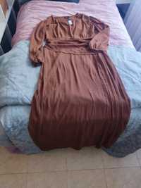 Vestido Maxi cor chocolate 44