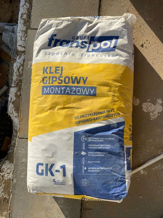 Klej gipsowy montażowy do płyt kartonowo gipsowych