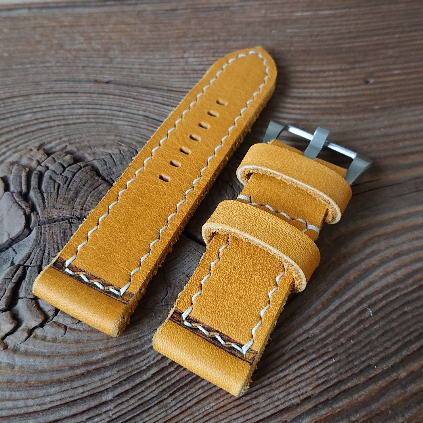 Pasek do zegarka Panerai 24 handmade skóra naturalna ręcznie robiony