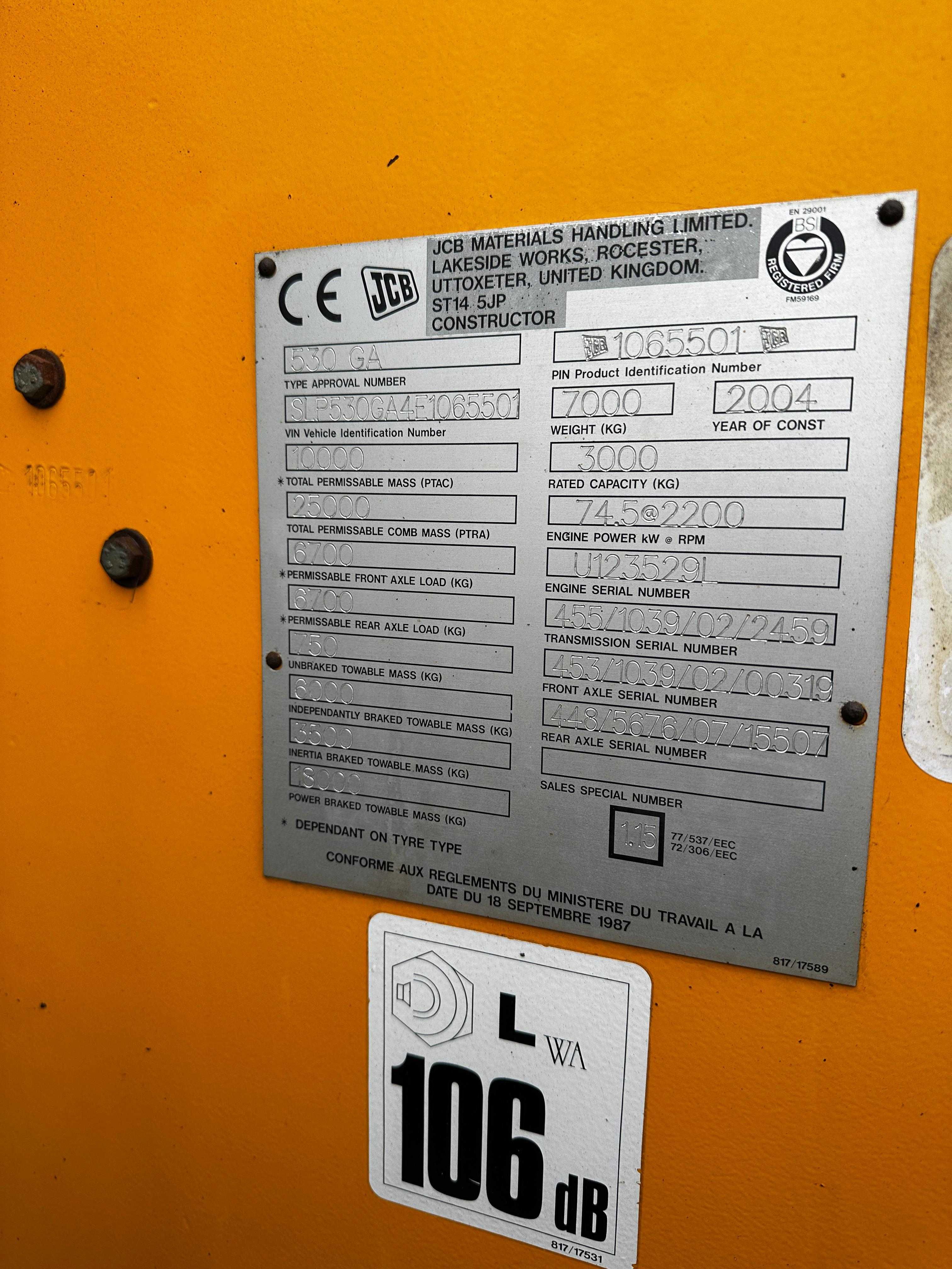 Телескопічний навантажувач (навантажувач) JCB 530 2004 року GA