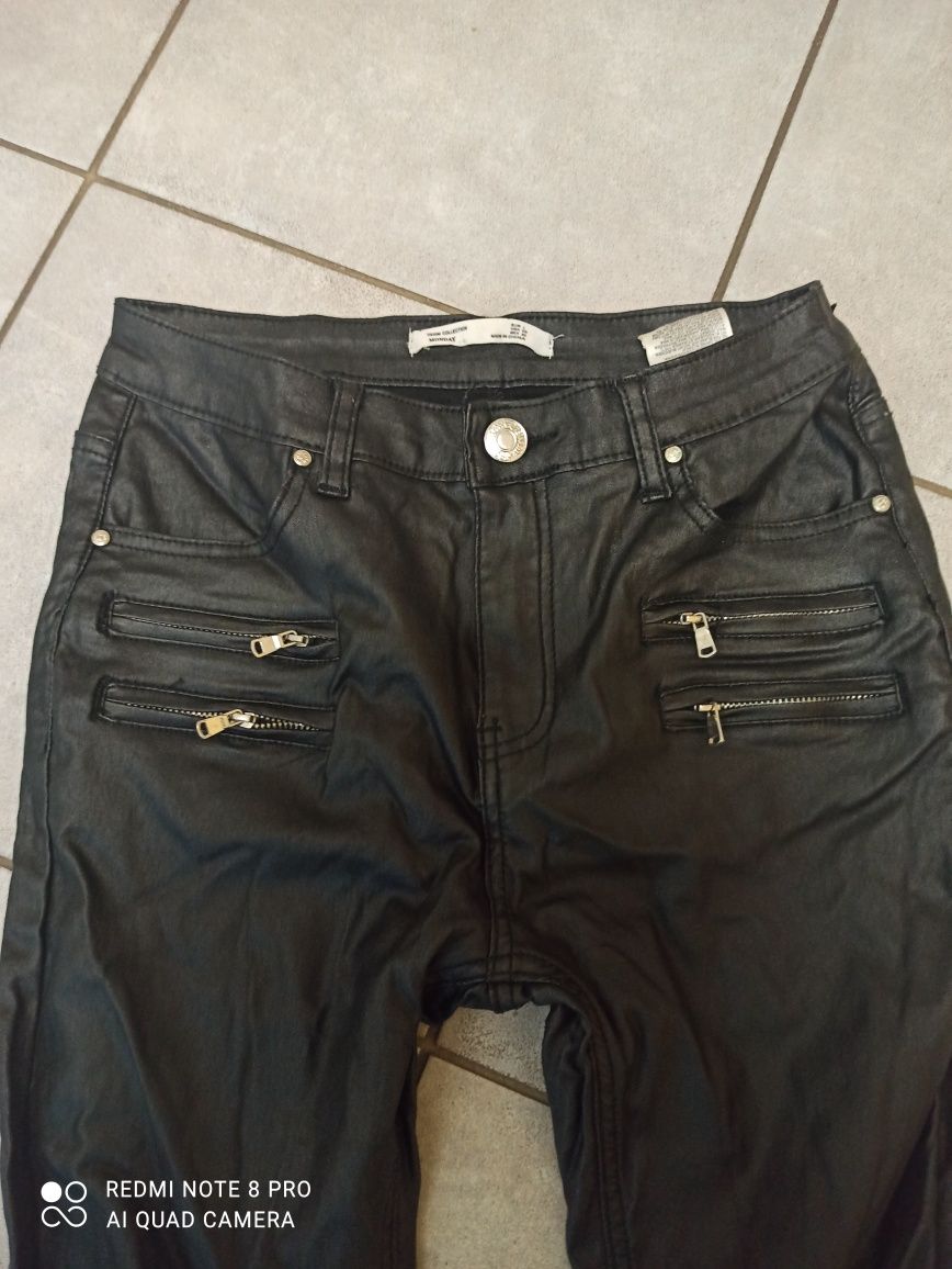 Spodnie Denim Collection L woskowane czarne