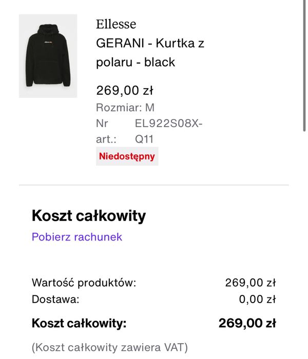 Kurtka z polaru (bluza) Ellesse roz.M