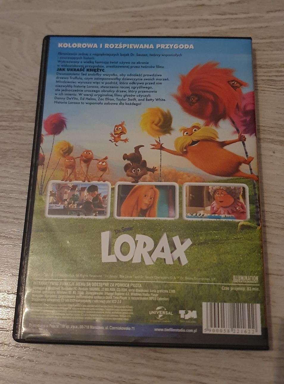 Film animowany  bajka na VCD- LORAX