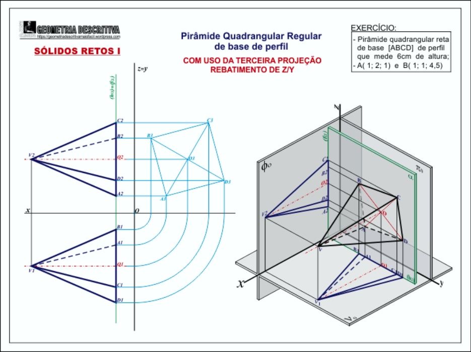 Explicações Geometria Descritiva, presencial e online