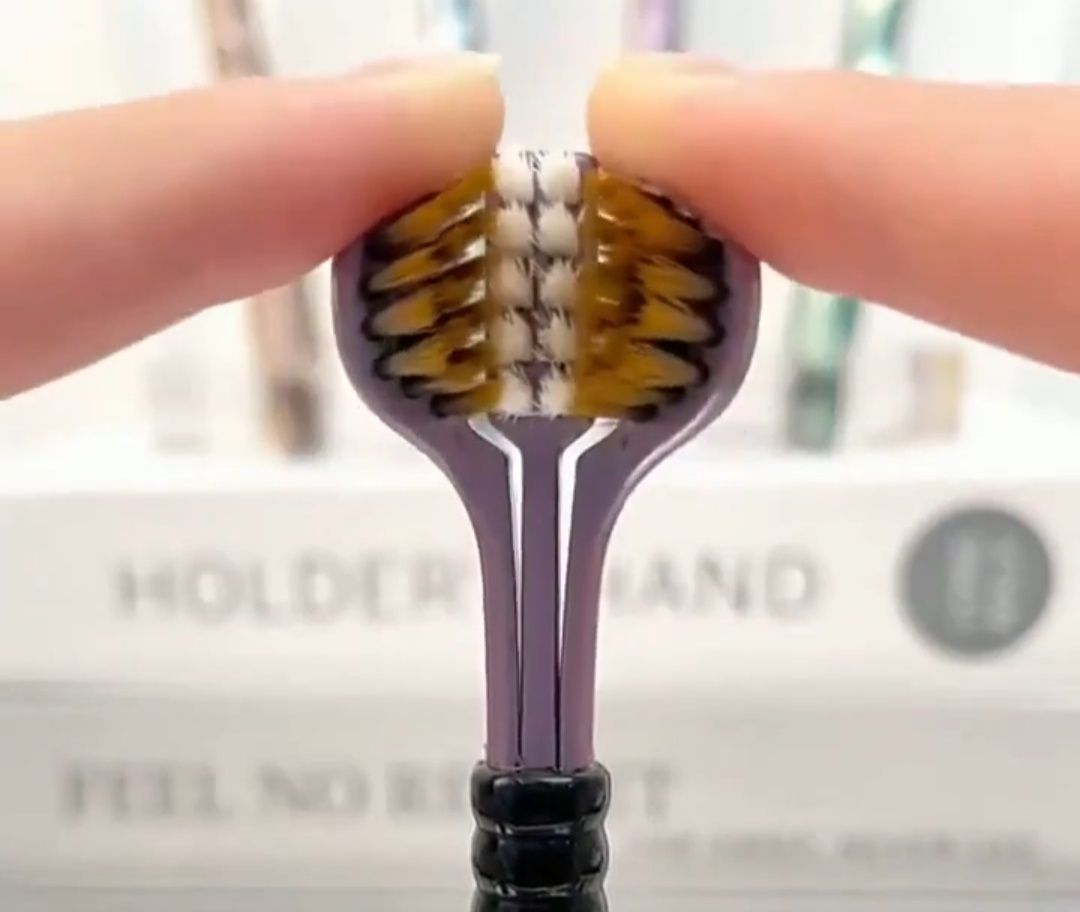 1 Escova de dentes tridimensional 3 lados Autismo + 1 Escova eletrica