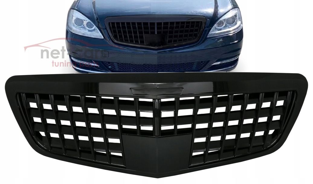 Grill MERCEDES S W221 Distronic LIFT AMG VERTICAL czarny