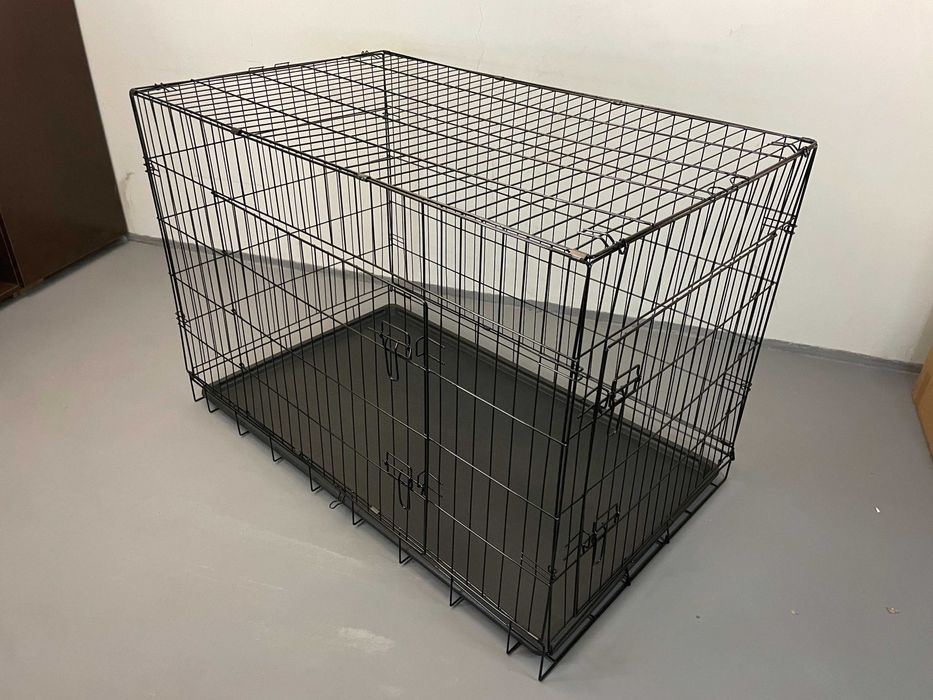 DUŻE RASY Klatka kennelowa dla psa 3XL 122cm kojec metalowy Bezpieczny