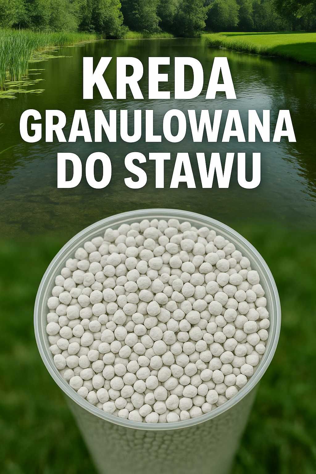 Kreda do stawu, kreda do wody, kreda do oczka wodnego 20kg, podnosi PH
