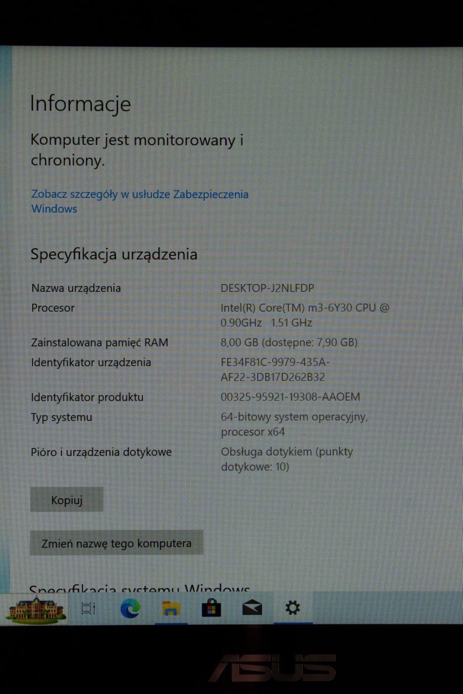 Laptop Asus UX360C | 8GB RAM | 237GB SSD | dotykowy ekran