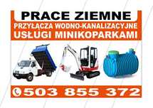 minikoparka mini koparka fundamenty odwodnienia przyłącza rozbiórka