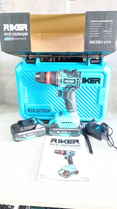 Шуруповерт акумуляторний RIKER RCD 20/55QW, 20В, 2Аг