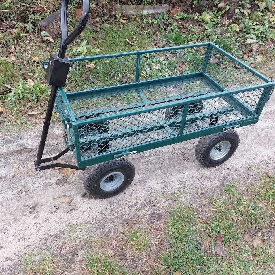 Візок садовий з тентом на 4 колесах Higher до 350 кг