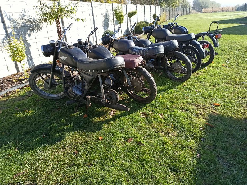 Garbuska WSK x 3. Dwu ramówka x 2.Silnik WFM Części.