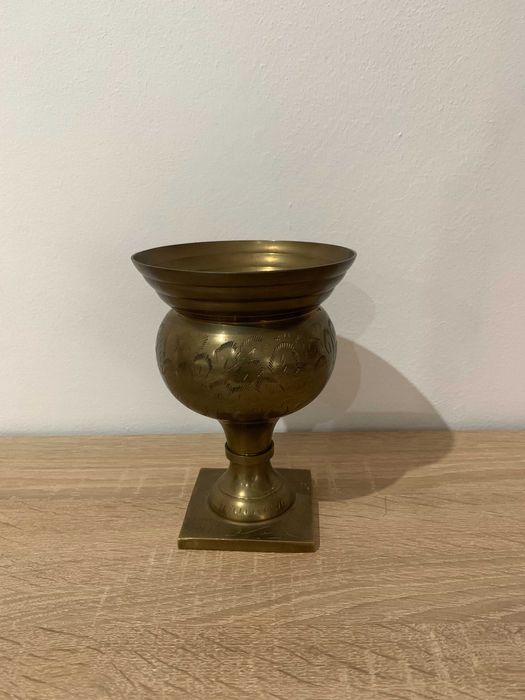 Puchar kielich, mosiadz, PRL, Vintage