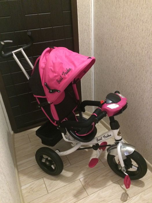 Детский Трёхколёсный велосипед с родительской ручкой