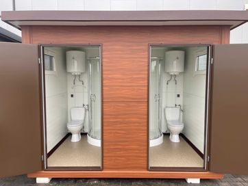 Pawilon kontener sanitarny łazienka prysznic WC CAMPING natrysk