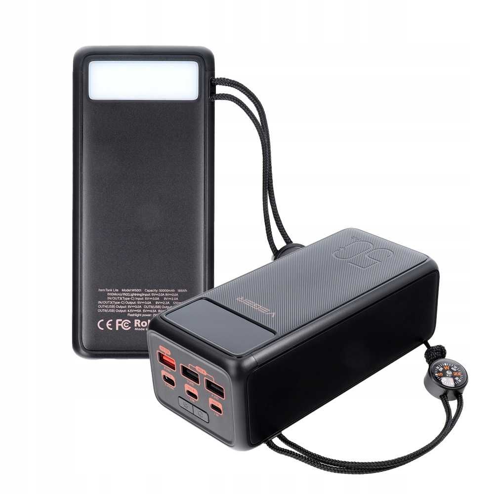 POWERBANK VEGER 50000mAh LCD Quick Charge PD 22,5W mocny pojemny