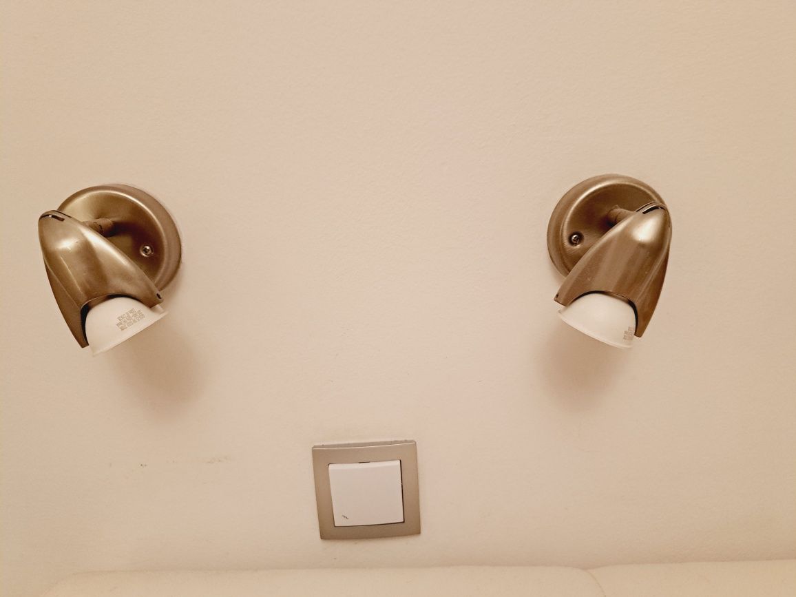 2x kinkiety halogenowe srebrne
