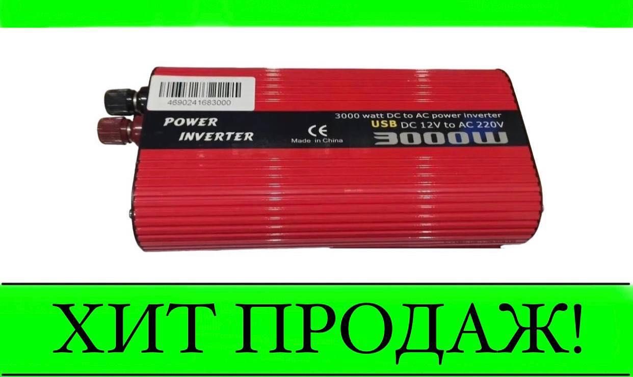 Инверор напряжения тока WIMPEX 12-220V 3000W с удвоенным USB